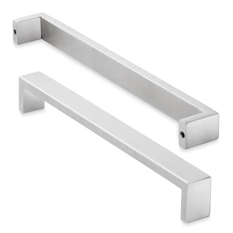 brushed nickel square bar pulls cabinet handles stainless steel|discount cabinet pulls brushed nickel.